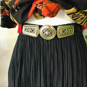 VTG Reversible Leather Brown/Black Clasp Belt